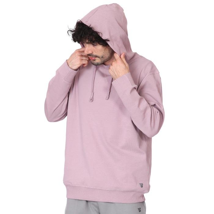 Oversize Hoodie Erkek Pembe Günlük Stil Sweatshirt 22YETL13D02-GUL 1372724