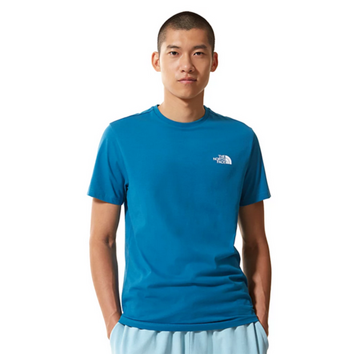 M S/S Simple Dome Tee - Eu Erkek Mavi Outdoor Tişört NF0A2TX5M191