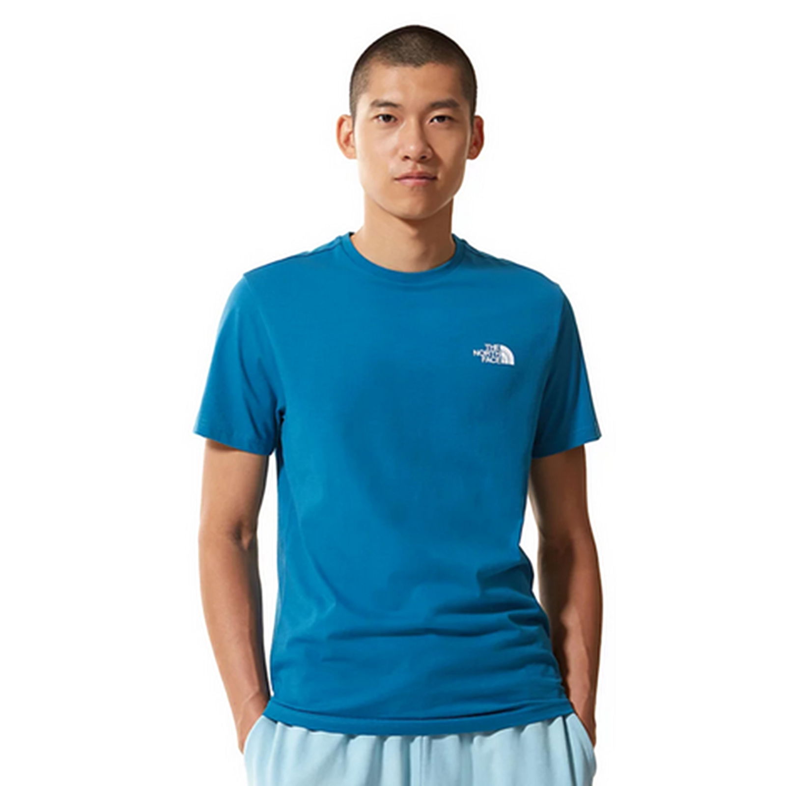 M S/S Simple Dome Tee - Eu Erkek Mavi Outdoor Tişört NF0A2TX5M191