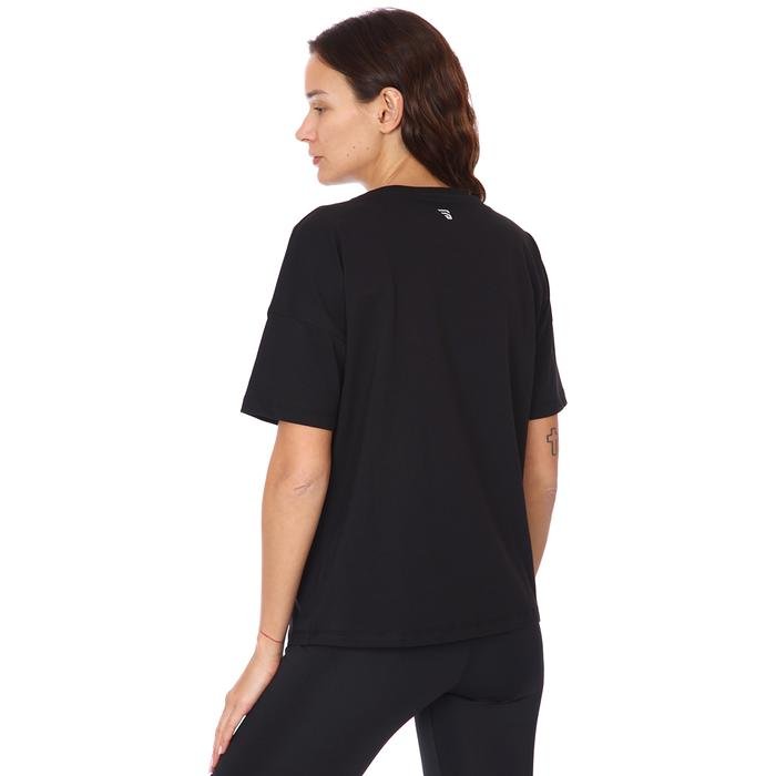 Kontrast Cepli Kadın Siyah Günlük Stil Tişört 22YKTL18D01-SYH 1372558