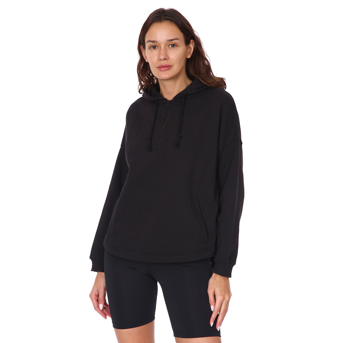 Spt Kadın Siyah Günlük Stil Sweatshirt 22YKTL13D01-SYH