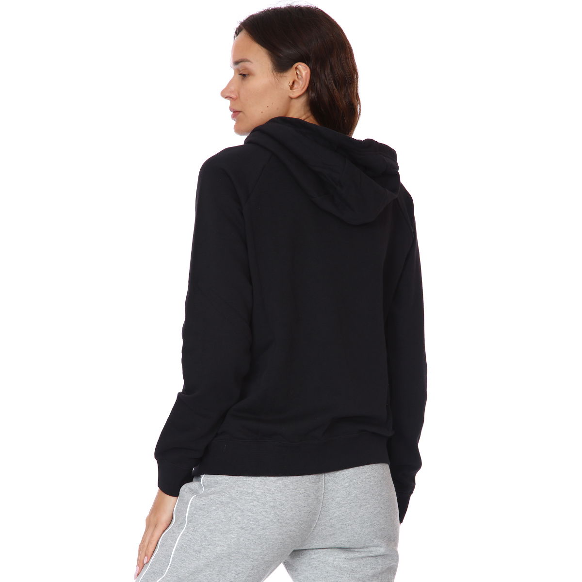 W Nsw Essntl Flc Fnl Hoodie Kadın Siyah Günlük Stil Sweatshirt BV4116-010