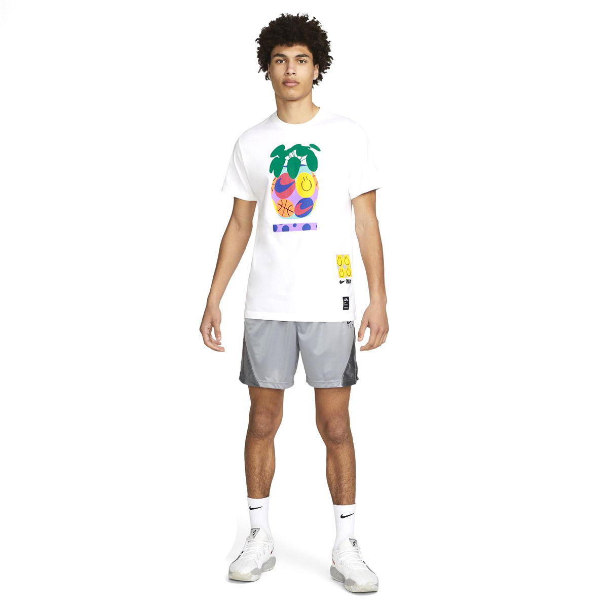 M Nk Tee Cc Pack 1 Erkek Beyaz Basketbol Tişört DQ1885-100