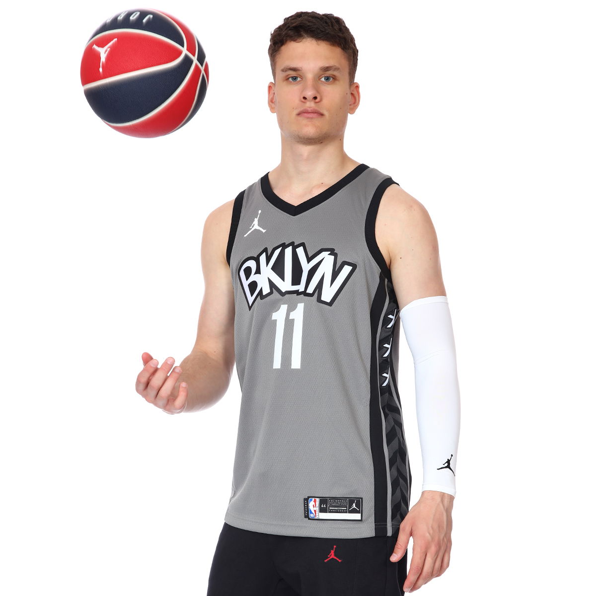 Maillot Jordan NBA Kyrie Irving Nets Statement Edition Erkek Siyah Basketbol Atlet CV9469-008