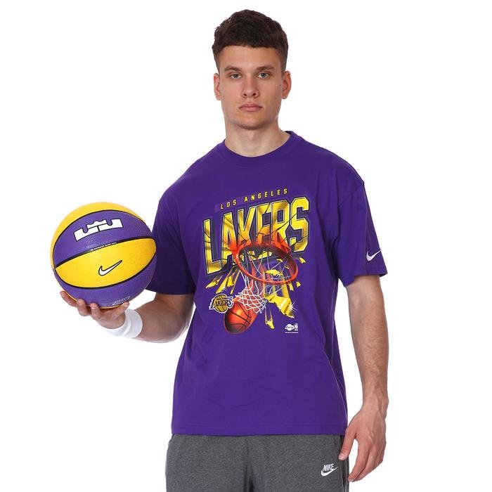 Los Angeles Lakers NBA Erkek Mor Basketbol Tişört DA5830-547 1382834