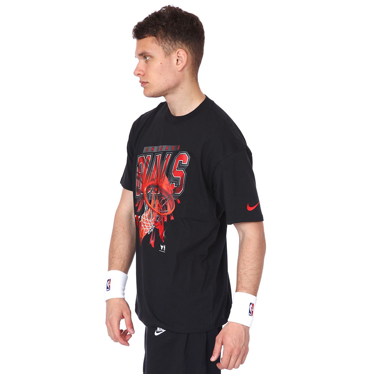 Chicago Bulls NBA Erkek Siyah Basketbol Tişört DA5836-010