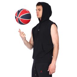 M Jordan Df Sprt Flc NBA Erkek Siyah Basketbol Kolsuz Tişört DM2821-010