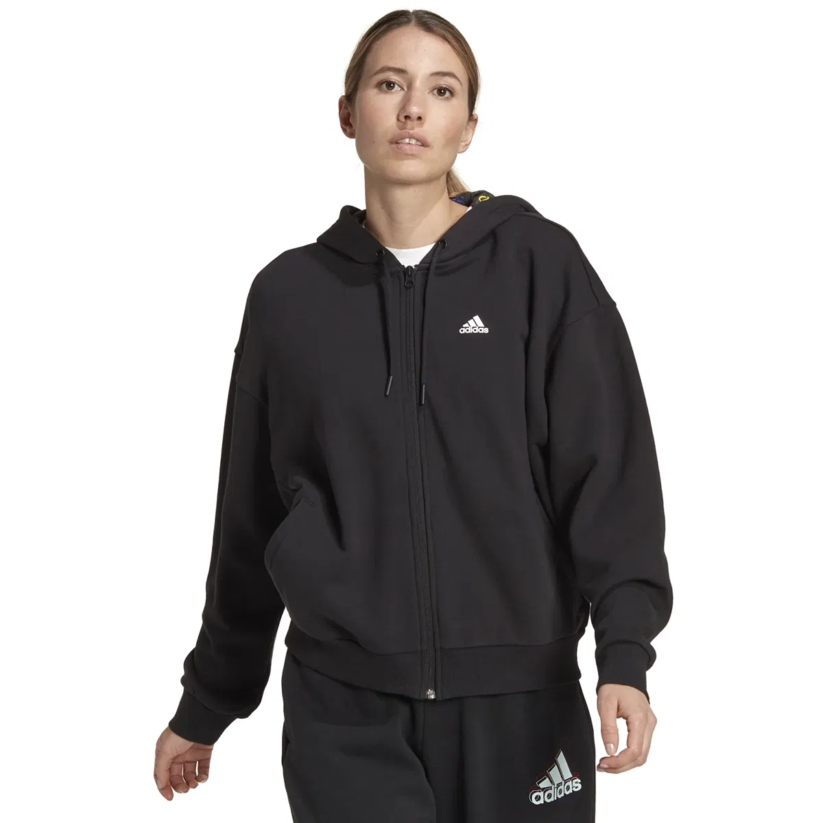 W Bluv Q3 Hd Tt Kadın Siyah Günlük Stil Sweatshirt HL4419