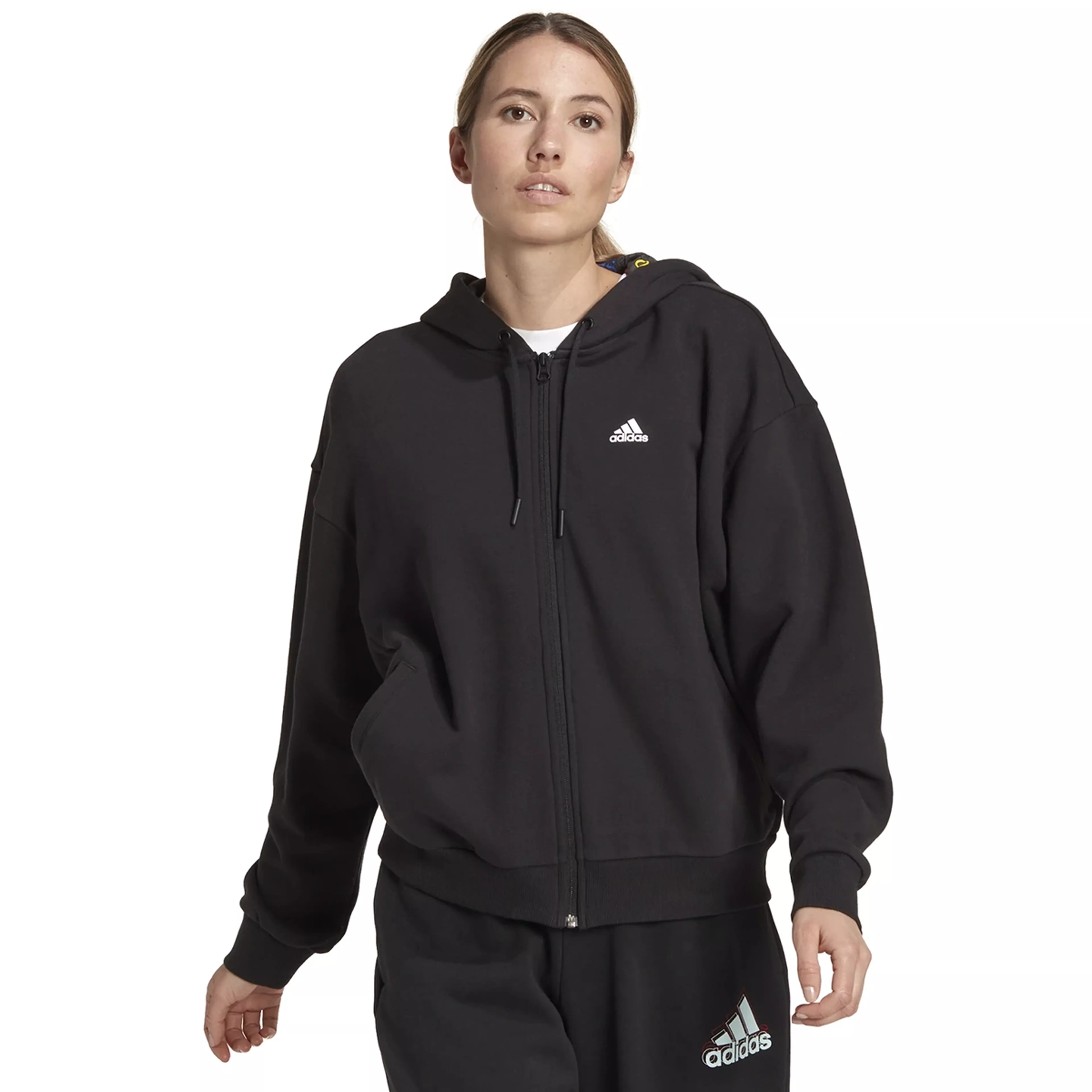 W Bluv Q3 Hd Tt Kadın Siyah Günlük Stil Sweatshirt HL4419