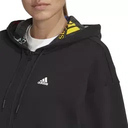 W Bluv Q3 Hd Tt Kadın Siyah Günlük Stil Sweatshirt HL4419