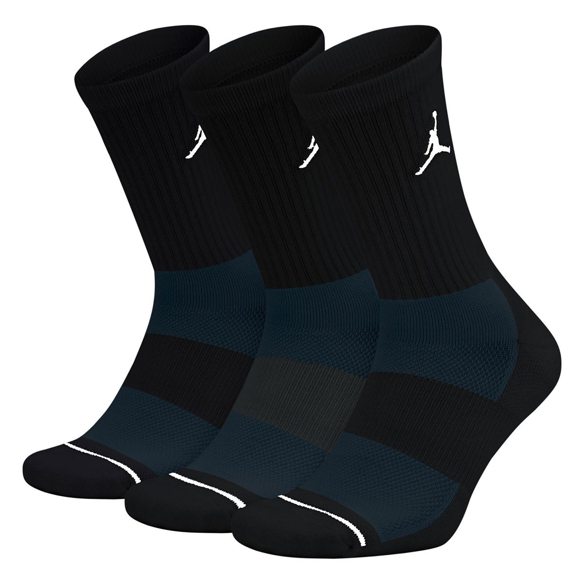 U J Everyday Max Crew 3Pr Unisex Siyah Basketbol Çorabı SX5545-013