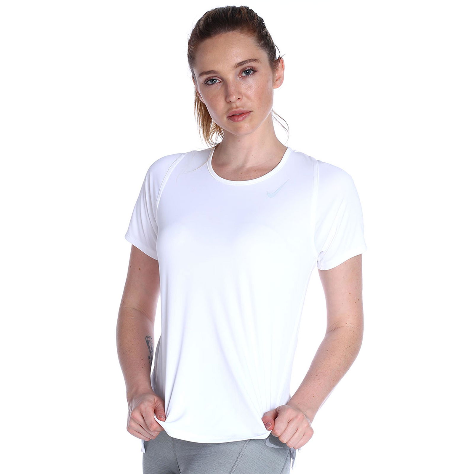 Dri-Fit Race Top Ss Kadın Beyaz Koşu Tişört DD5927-100