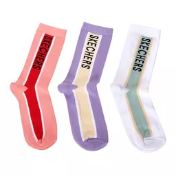 W 3 Pack Crew Cut Kadın Çok Renkli Günlük Stil Çorap S222423-900
