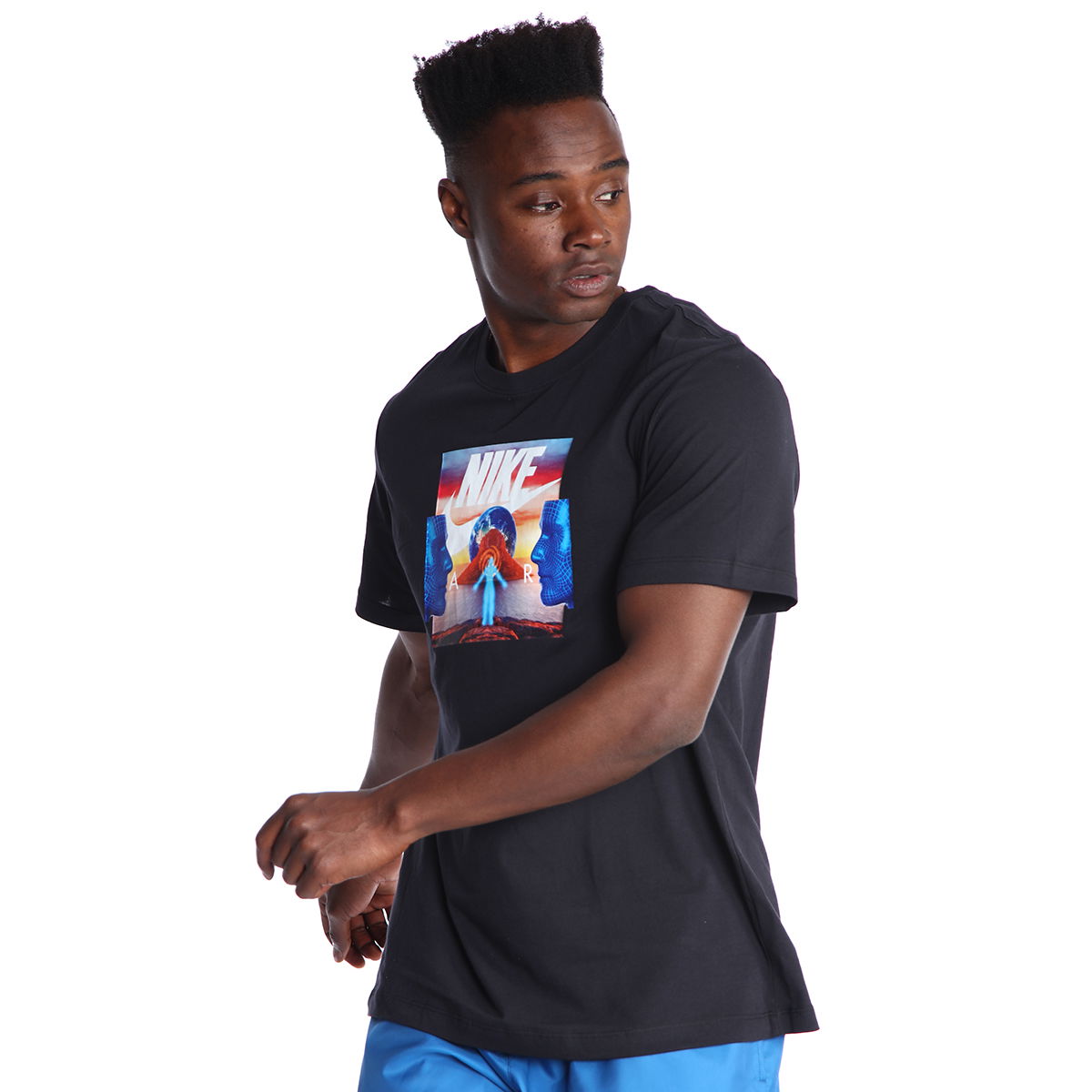 M Nsw Festival Photo Tee Erkek Siyah Günlük Stil Tişört DQ1065-010