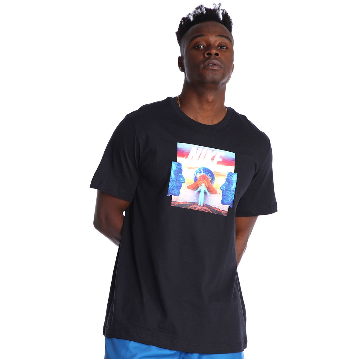 M Nsw Festival Photo Tee Erkek Siyah Günlük Stil Tişört DQ1065-010