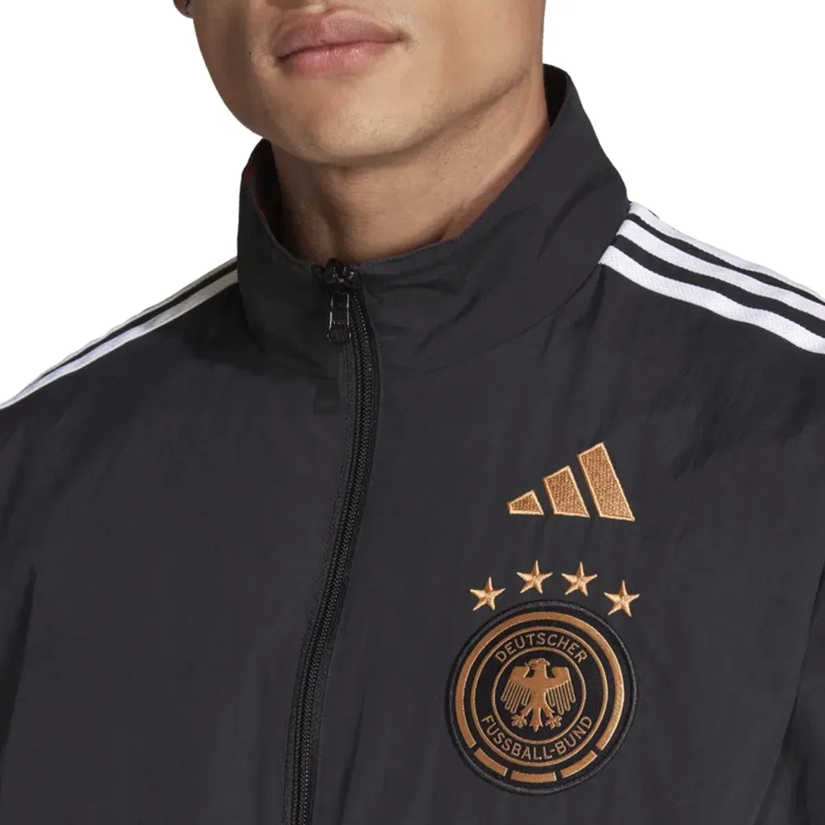 Almanya 22 Erkek Siyah Futbol Ceket HF4058