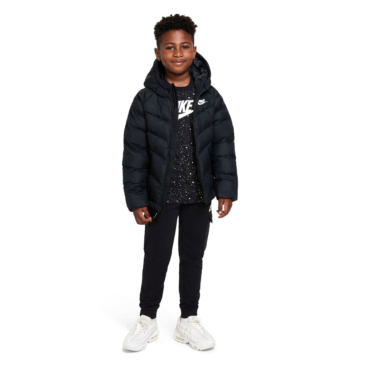 K Nsw Synfl Hd Jkt Çocuk Siyah Günlük Stil Ceket DX1264-013