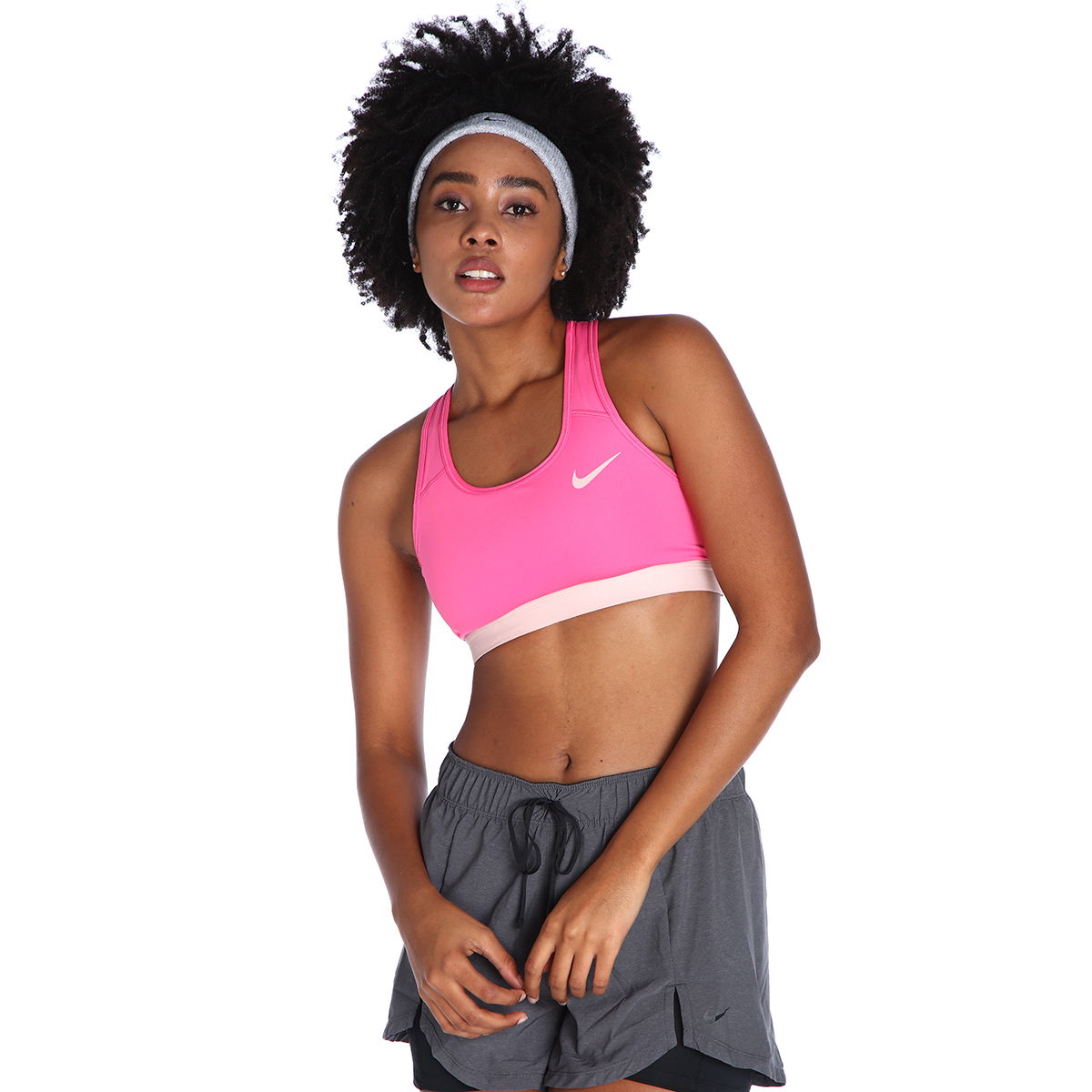 W Dri-Fit Swsh Band Nonpded Bra Kadın Kırmızı Antrenman Sporcu Sütyeni BV3900-684