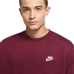 Sportswear Club Fleece Crew Erkek Bordo Günlük Stil Uzun Kollu Tişört BV2662-638