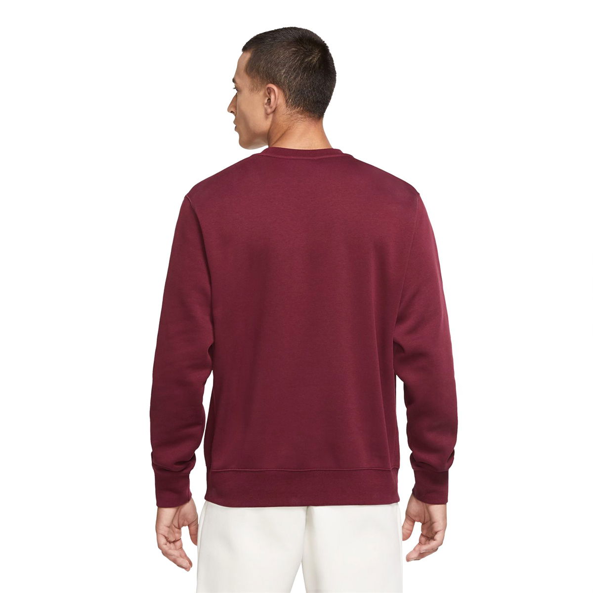 Sportswear Club Fleece Crew Erkek Bordo Günlük Stil Uzun Kollu Tişört BV2662-638