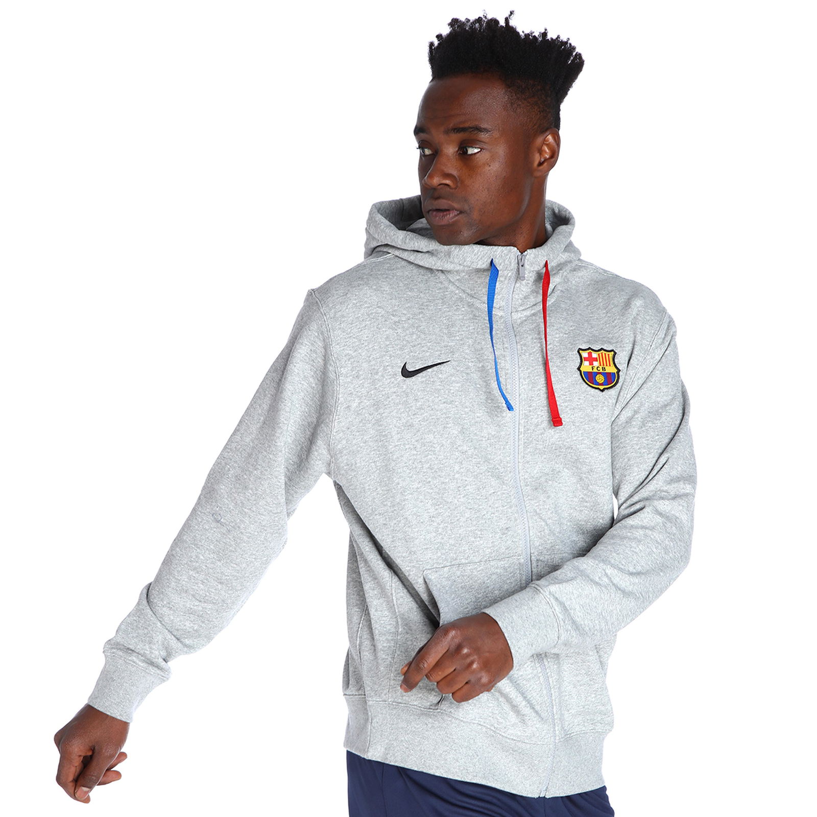 FC Barcelona Erkek Gri Futbol Sweatshirt DN3117-063