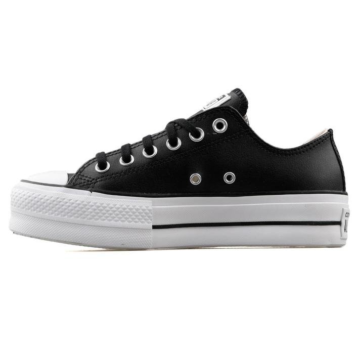 Chuck Taylor All Star Leather Platform Kadın Siyah Sneaker Ayakkabı 561681C 1387124