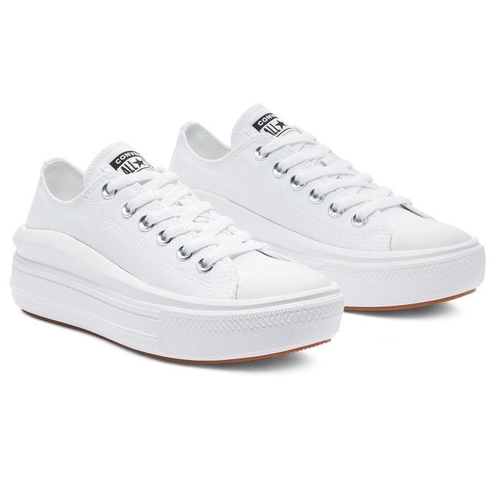 Chuck Taylor All Star Move Canvas Platform Kadın Beyaz Sneaker Ayakkabı 570257C 1387135