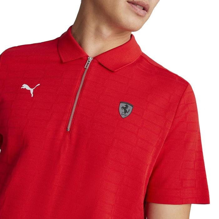 Ferrari Style Jacquard Erkek Kırmızı Günlük Stil Polo Tişört 53833102 1465438