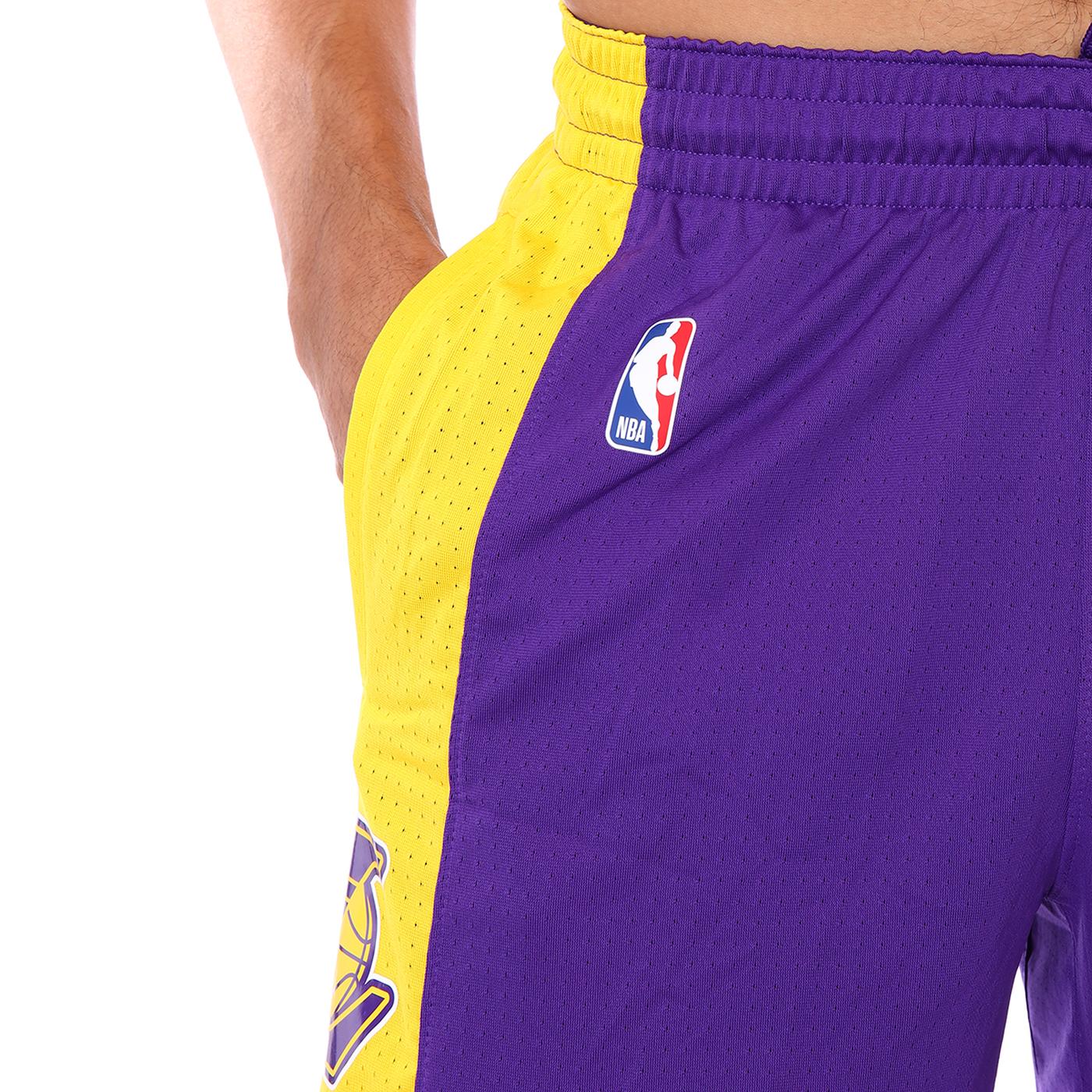 Los Angeles Lakers NBA Practice 18 Erkek Mor Basketbol Şortu AJ5077-504
