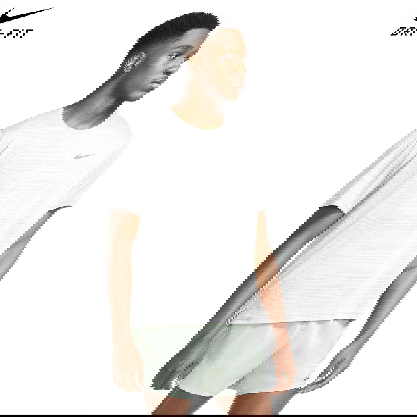 Dri-Fit Miler Erkek Beyaz Koşu Tişört CU5992-100