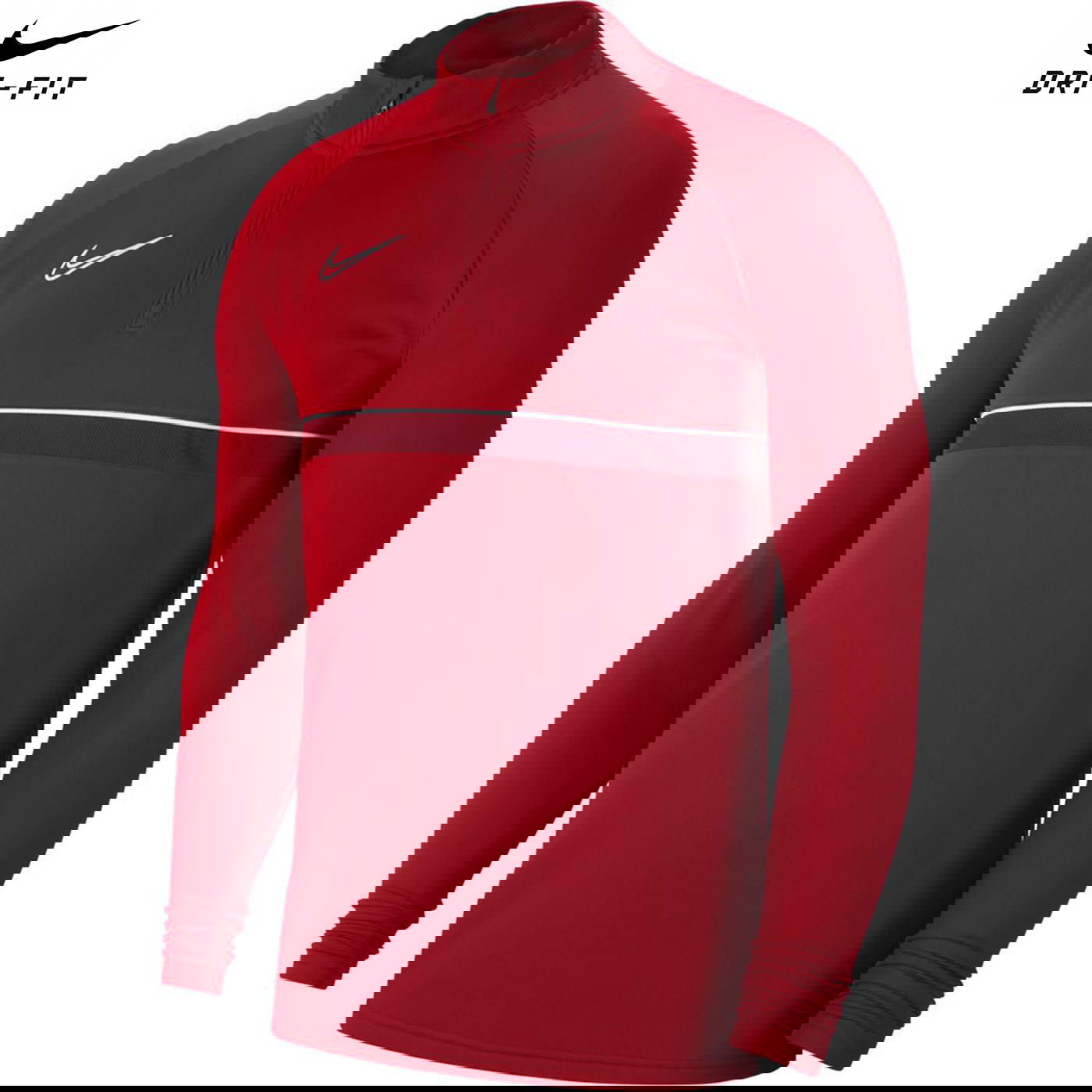 Dri-Fit Acd21 Dril Top Erkek Kırmızı Futbol Uzun Kollu Tişört CW6110-657