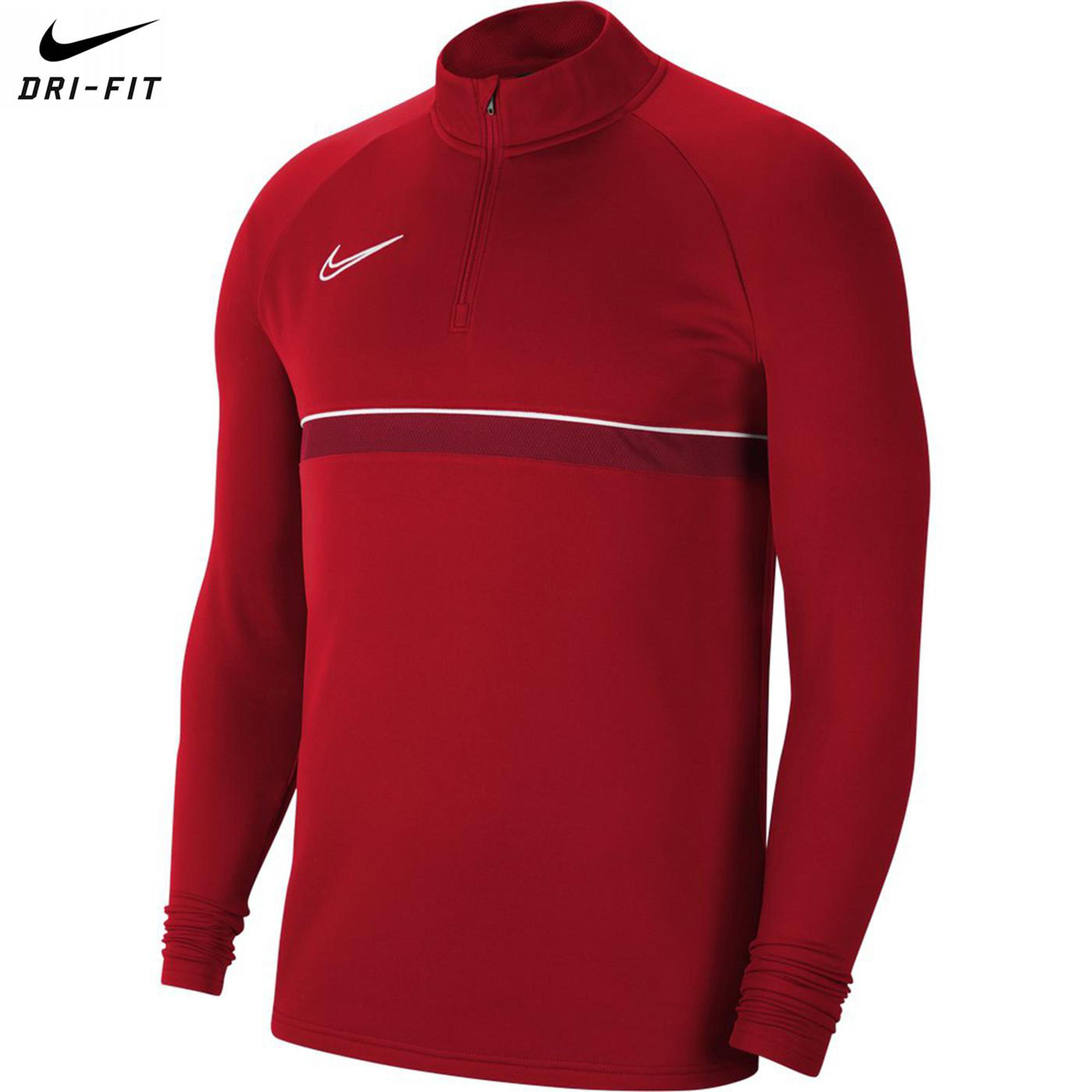 Dri-Fit Acd21 Dril Top Erkek Kırmızı Futbol Uzun Kollu Tişört CW6110-657