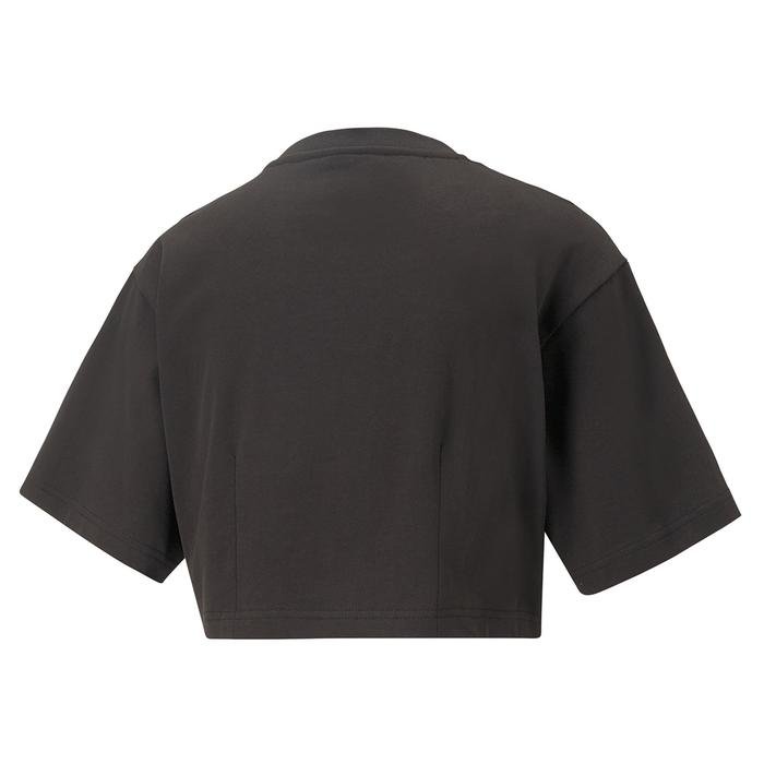 Dare To Cropped Relaxed Kadın Siyah Günlük Stil T-shirt 53832101 1464016