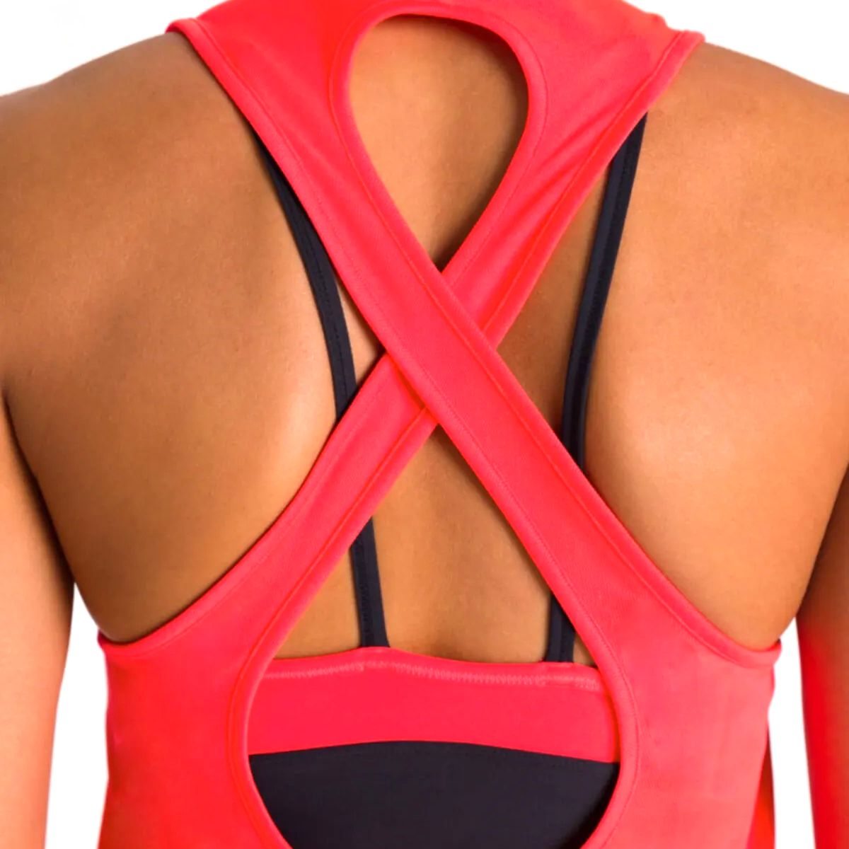 W Gym Tank Top Cross Back Kadın Kırmızı Yüzücü Tişört 001591470