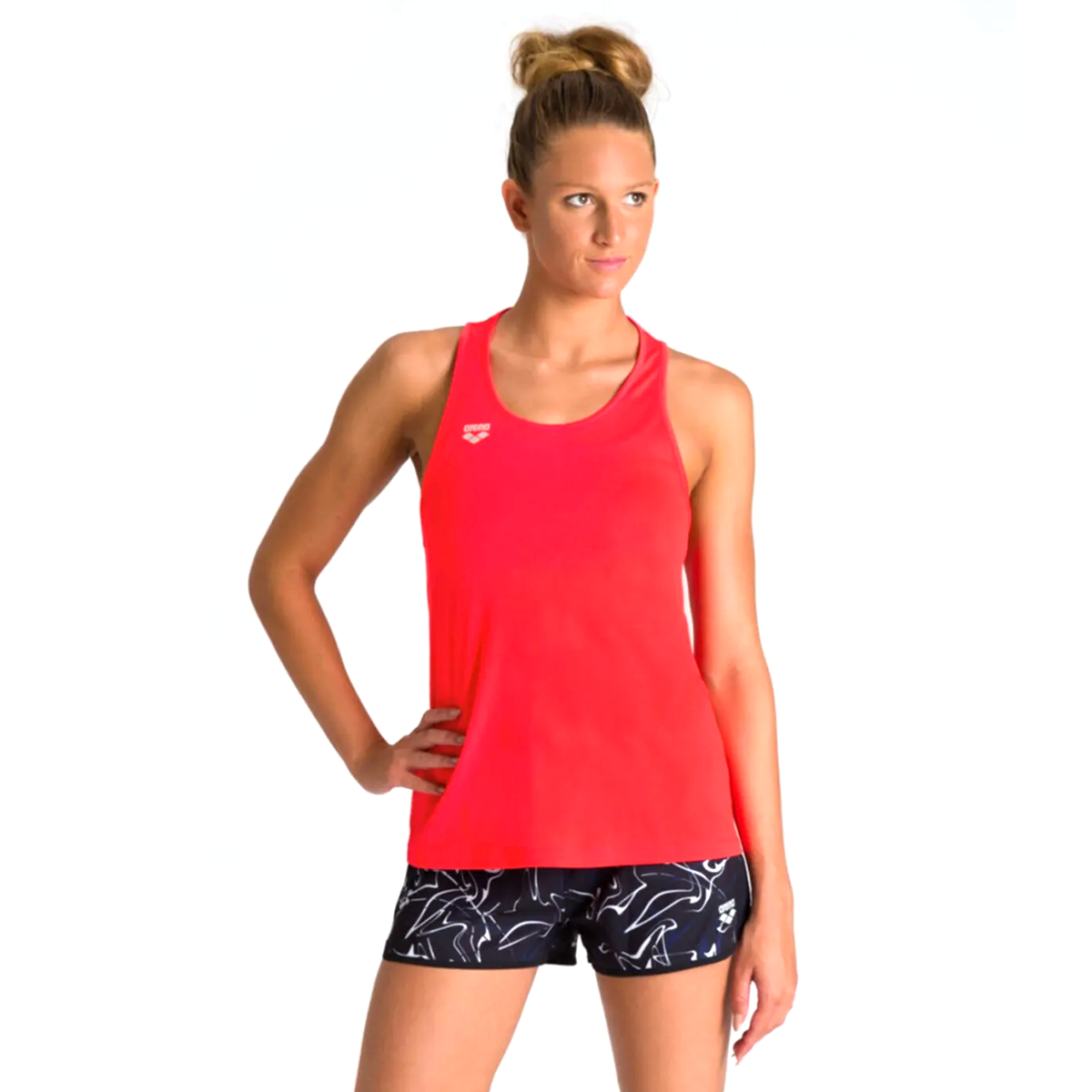 W Gym Tank Top Cross Back Kadın Kırmızı Yüzücü Tişört 001591470