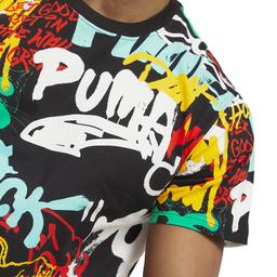 Graffiti Erkek Siyah Basketbol T-Shirt 53924601