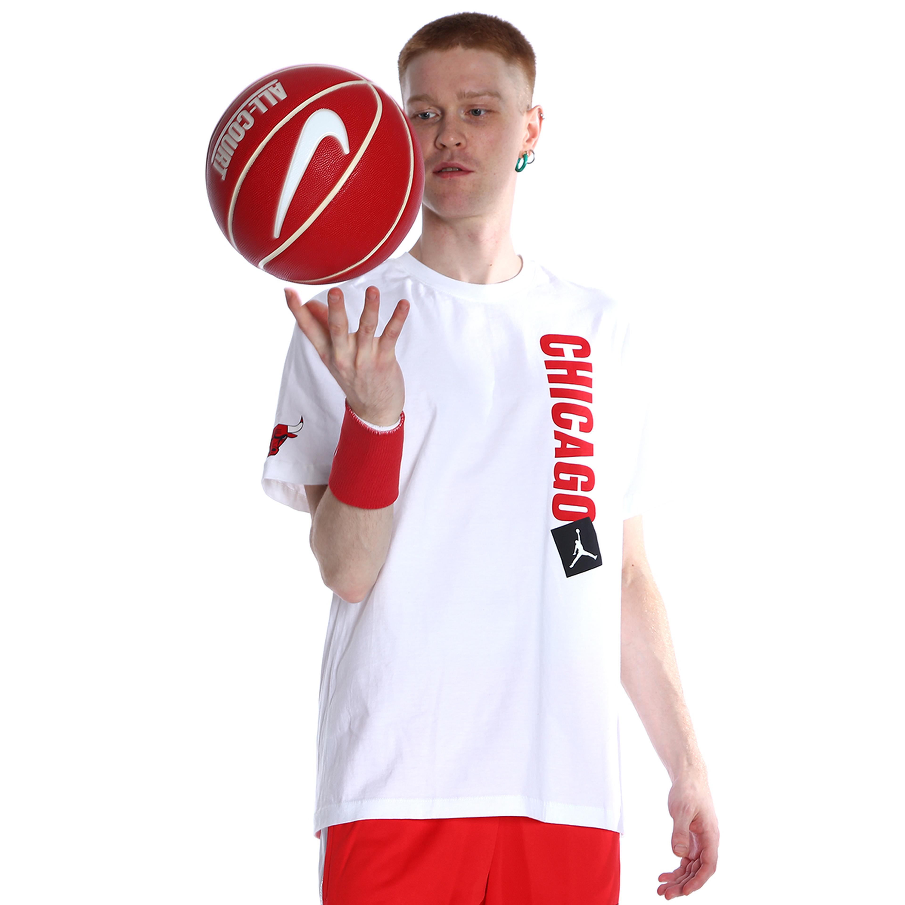 Chicago Bulls NBA Erkek Beyaz Basketbol Tişört DV5806-100