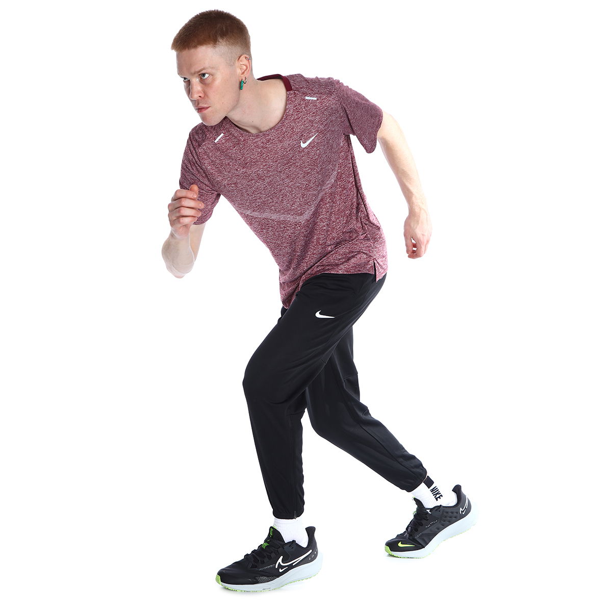 Dri-Fit Rise 365 Ss Erkek Kırmızı Koşu Tişört CZ9184-638