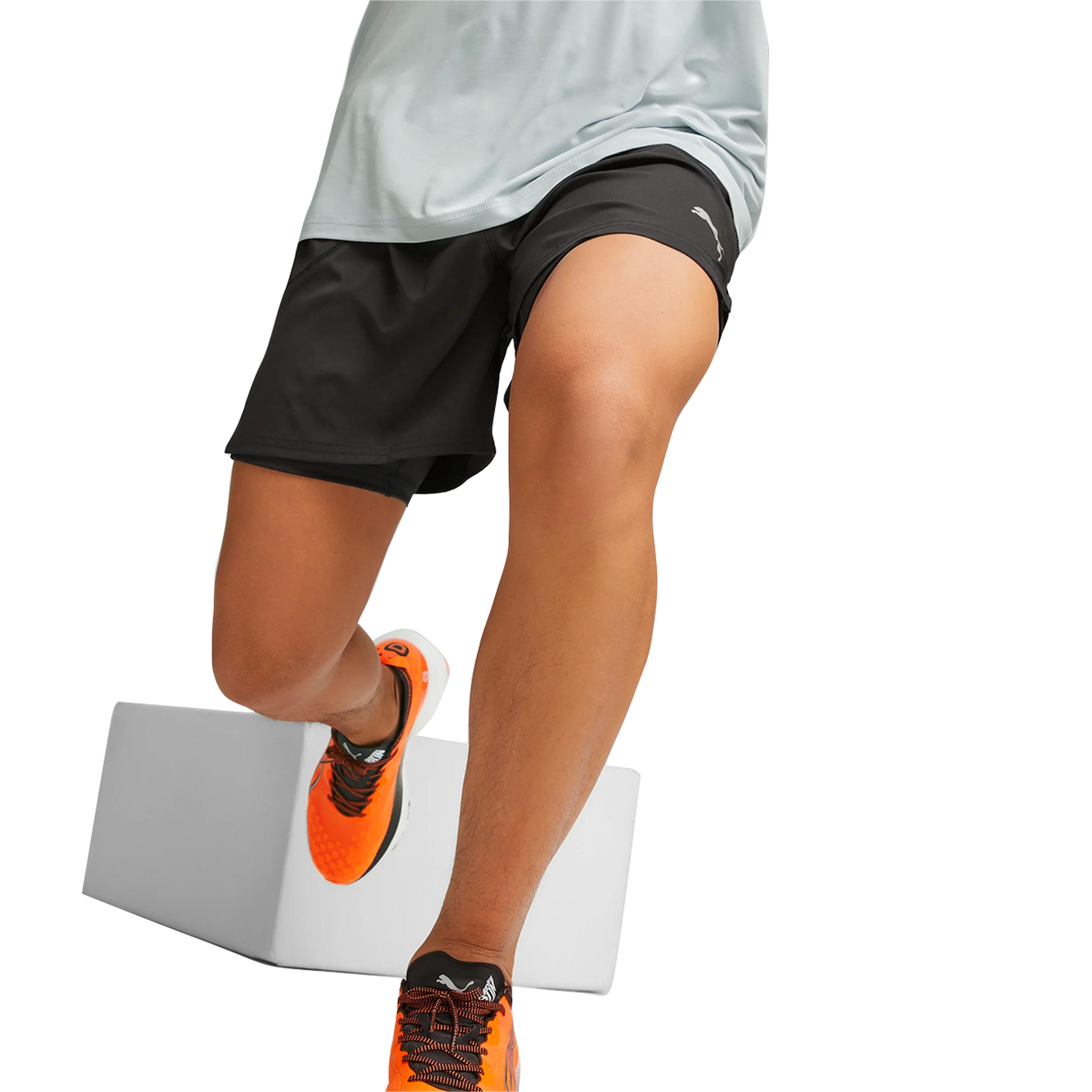 Run 2in1 5" Erkek Siyah Koşu Şort 52327701