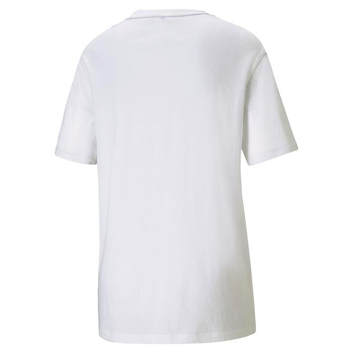 Essential Logo Boyfriend Kadın Beyaz Günlük Stil T-Shirt 58686802 1434188