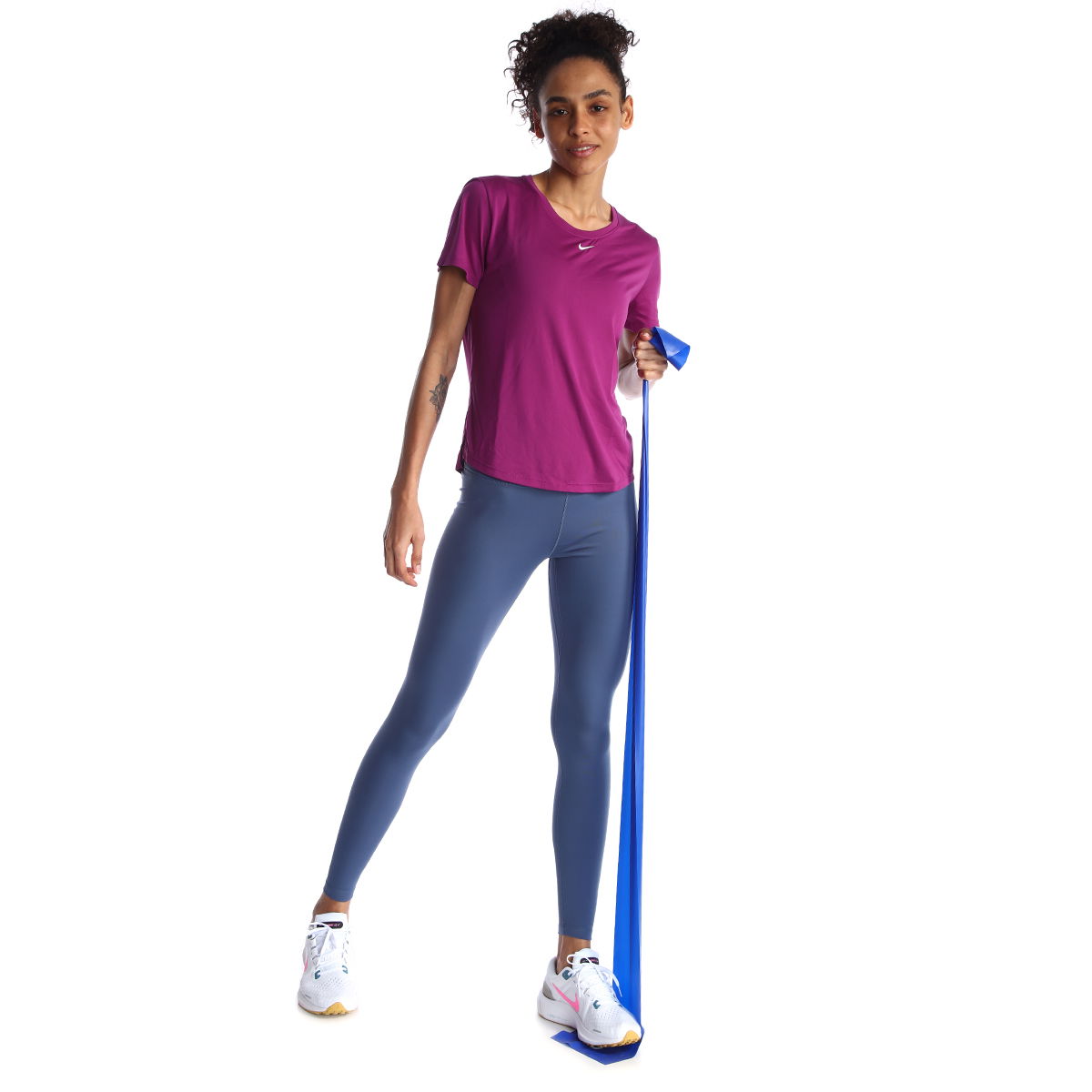 One Dri-Fit Kadın Mor Antrenman Tişört DD0638-503