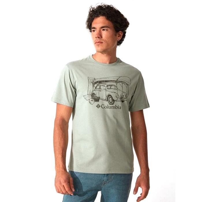 Bugventure Erkek Yeşil Outdoor T-Shirt CS0312-350 1475038