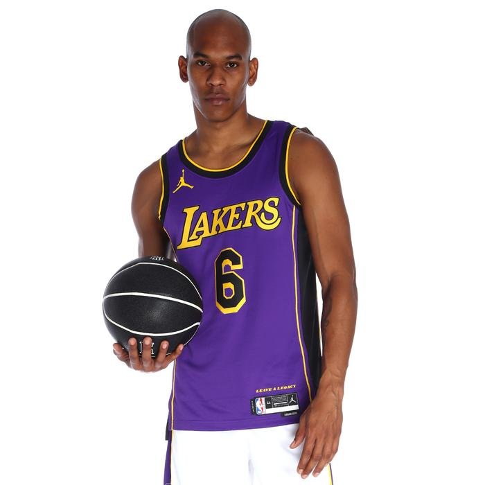 Los Angeles Lakers Statement Edition Jordan Dri-Fit NBA Erkek Mor Basketbol Forma DO9530-505 1426509