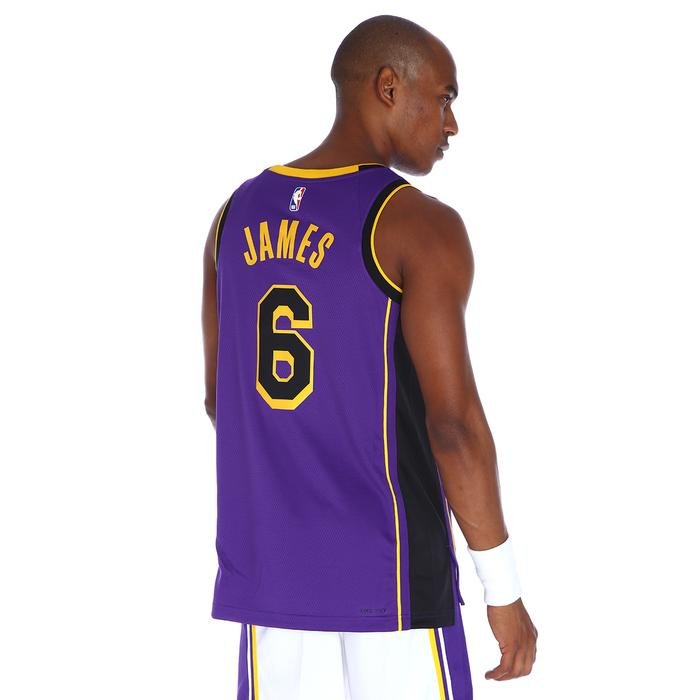 Los Angeles Lakers Statement Edition Jordan Dri-Fit NBA Erkek Mor Basketbol Forma DO9530-505 1426509