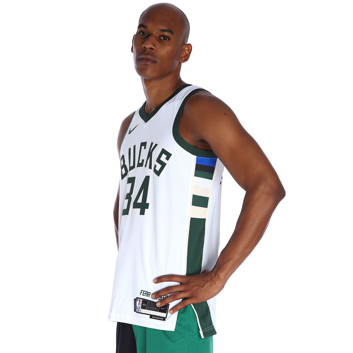 Milwaukee Bucks Association Edition NBA Erkek Beyaz Basketbol Forma DN2084-100