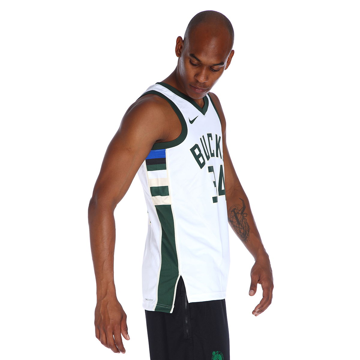 Milwaukee Bucks Association Edition NBA Erkek Beyaz Basketbol Forma DN2084-100