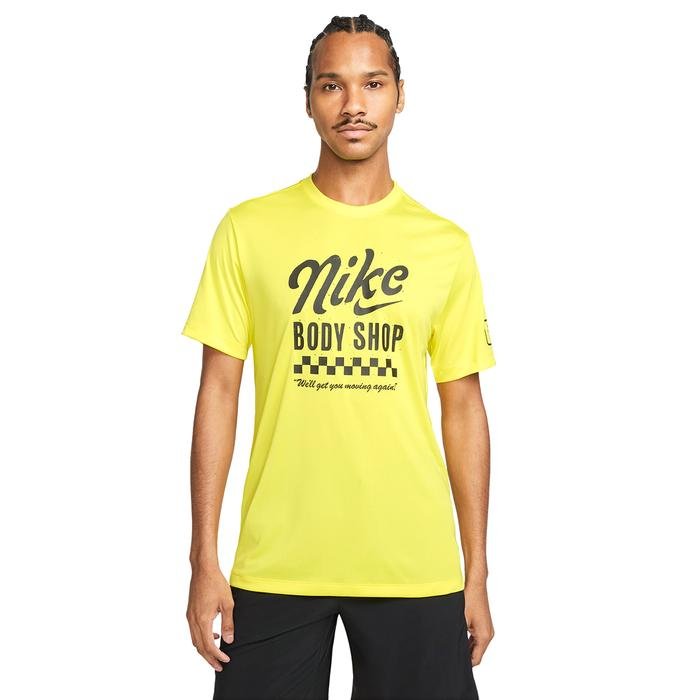 Nike Dri-Fit Erkek Sarı Antrenman T-Shirt FD0128-765