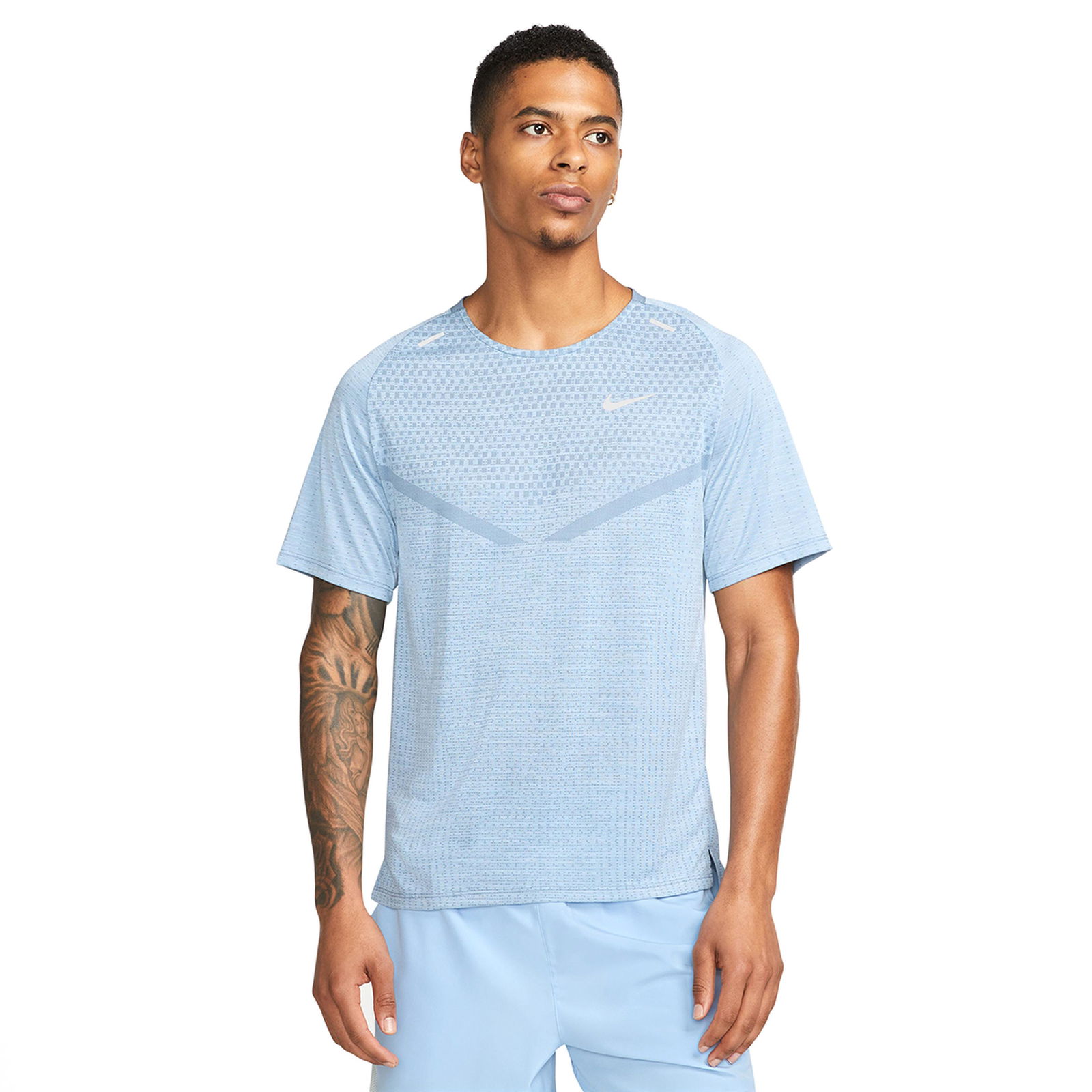 Dri-Fit ADV Techknit Ultra Ss Erkek Yeşil Koşu T-Shirt DM4753-493