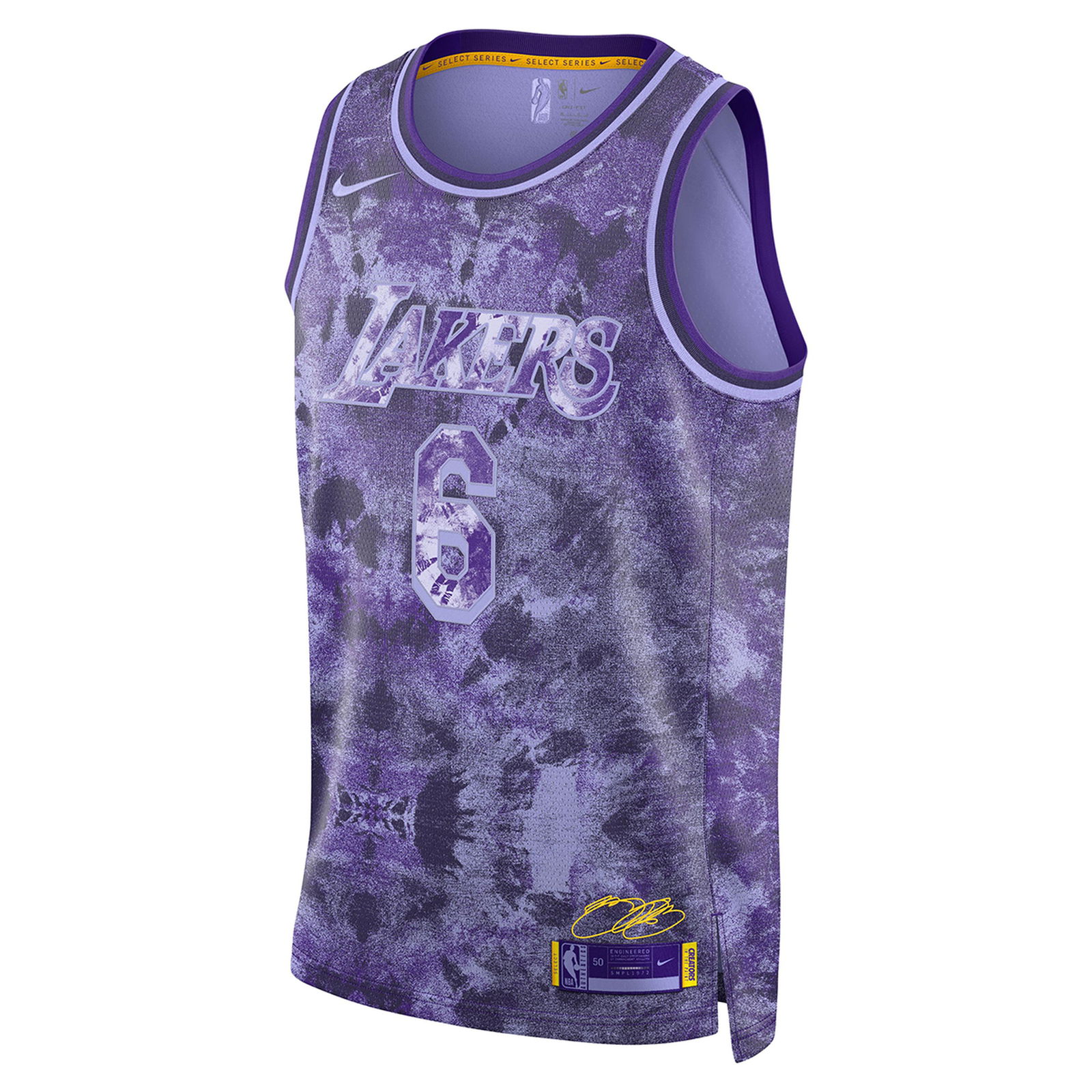 LeBron James Los Angeles Lakers NBA Erkek Mor Basketbol Forma FD4093-580