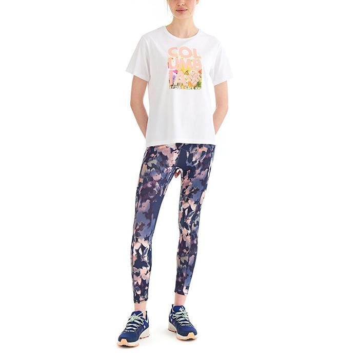 Floral Blur Kadın Beyaz Outdoor T-Shirt CS0315-100 1475049